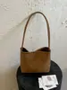 Bolso cubo tejido vintage para mujer 2026 nuevo modelo bolso cubo de gran capacidad para el trabajo y los desplazamientos bolso de hombro bolso de mujer