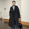 Nuevo Abrigo de Lana Pura Doble Cara para Mujer Otoño/Invierno Estilo Hepburn Ropa de Abrigo