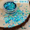 Exclusivo para ventas transfronterizas: Lentejuelas de purpurina con forma de corazón láser para decoración de uñas, escamas de colores, arena líquida, piezas de purpurina brillantes hechas a mano para DIY