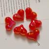 Pendientes de corazón de amor acrílico moderno color Perla Brillante AB pulsera con cuentas joyería DIY al por mayor