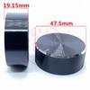 Tapa de Perilla Grande de Potenciómetro de 48 mm de Aleación de Aluminio Negro Aluminio Plástico de Alto Brillo para Equipo Mezclador de Audio Amplificador
