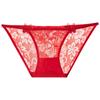 Ropa interior de verano ultrafina de encaje transparente sexy de cintura baja sin costuras de algodón entrepierna cómoda bragas color piel para mujer comercio exterior al por mayor