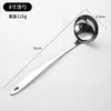 Cuchara para hot pot de acero inoxidable de tres orificios cuerpo desnudo mango largo grueso concha para sopa colador de sopa cuchara de sopa de hotel cuchara de sopa comercial colador