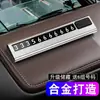 Placa de Número de Teléfono para Coche, Placa de Número de Estacionamiento Temporal para Coche, Interior de Coche de Aleación Elegante Regalo Magnético Luminoso Oculto