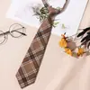 Corbata Jk Cuadros Rojos Decoración de Graduación Femenina Estilo Universitario Estudiante Corbata de Moño Infantil Gratis Camisa Camisa