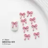 Arte de Uñas Moño Joyería de Perlas Nuevo Dulce Princesa Lazo Rosa Tridimensional Lujo Ligero Armadura Portátil Accesorios DIY