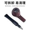 Changfeng Pipa de Manzana con Mango Recto de Baquelita Olla para Cigarrillo Seco con Pipa de Filtro Microporoso Incorporado Desmontable para Hombres