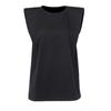 2025 Verano Sin Mangas Hombreras Holgada Ajuste Delgado Camiseta Chaleco Mujer Verano Calle Mujer Top Básico Trbottomy y Fresco