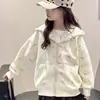 Sudadera con capucha para niña de principios de otoño, chaqueta de nuevo estilo, cárdigan con capucha casual y elegante para niños, top versátil para chicas de secundaria