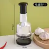Espremedor de Alho de Aço Inoxidável Doméstico, Triturador de Alho Multifuncional Tipo Prensa de Cozinha, Moedor Manual