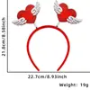 Decoraciones para Fiesta de Solteros del Día de San Valentín Europeo y Americano Diadema de Corazón de Amor Accesorios para Fotos Diadema Xoxo Accesorios para la Cabeza