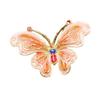 Nuevos Accesorios de Aleación con Efecto Cloisonné Azul Quemado Imitación de Goteo de Aceite de Mariposa Peineta Estilo Antiguo DIY Material de Corona de Cabello Hecho en Ming