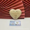 Amor en el Día de San Valentín Chino 52Mg Pieza de Oro en Forma de Corazón Oro Puro 999 Regalo del Día de San Valentín Chino Concha de Agua Oro al por Mayor
