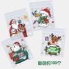 Bolsa con cierre original de Santa Claus, árbol, copo de nieve, caramelo crujiente, galleta, turrón, empaque de regalo para fiesta