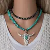 Sombrero de Vaquero Étnico Retro Transfronterizo de Aleación Botas de Vaquero Herradura Cactus Colgante Pulsera de Felpa Multicapa