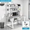 Mesa de escritorio para computadora para uso doméstico, estantería simple para dormitorio de estudiante, escritorio integrado para estudio y escritura, escritorio para oficina de casa de alquiler