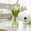 Novo criativo galvanizado vidro pequeno vaso mini espelho prata flor ornamentos restaurante modelo sala café