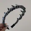 Estilo Coreano Simples Argola de Cabelo com Presilha Ondulada Xadrez para Mulheres Versátil para Sair Acessórios de Cabelo Populares