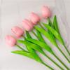 Buquê de tulipa artificial simulação sensação molhada ornamentos de flor artificial avançados buquê de flor seca ornamentos de flor artificial sala de estar