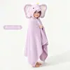 Toalha de Banho Infantil em Veludo Coral, Manta de Natação, Roupão com Capuz, Absorvente, Bebê Pode Usar Toalha Grande para Banho, Secagem Rápida para Bebês e Crianças