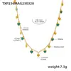 Ou Maika Color Brillante Goteo de Aceite Multi-Amor Colgante Accesorios Cadena para Clavícula Diseño de Nicho Pulsera Acero Inoxidable traje Mujeres