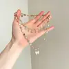 Collar de Borla de Mariposa de Circonita de Colores para Mujer, Estilo Dulce y Fresco, Diseño de Nicho Y2K, Cadena de Clavícula Multicapa con un Toque de Alta Gama