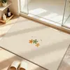 Tapete de chão para banheiro com estampa de desenho animado, absorvente e à prova de respingos, adequado para uso no banheiro, lavabo e na entrada, e também é resistente à sujeira e antiderrapante