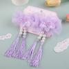 Horquilla para el pelo con lazo para niña, con lentejuelas, flores, perlas y borlas, estilo chino, accesorios antiguos para niña, accesorios antiguos para el cabello