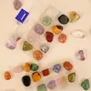 Caja de Muestras de Minerales de Cristal Natural Regalo Educativo de Ciencia para Niños Adorno Artesanal de Piedra Bruta Gema Mineral