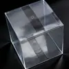 Caja de Regalo Transparente Cuadrada para Mascotas con Bordes Ondulados de Colores, Caja de Empaque para Manzana 10.5 con Base, Caja de Pastel Personalizada