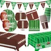 Super Bowl Fútbol Americano Fiesta de Cumpleaños Infantil Vajilla Platos de Papel Servilletas de Papel Mantel Decoración Artículos para Fiesta