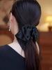 Cetim de alta qualidade Grande Arco Preto Tubarão Clipe Headwear Quadrado Diamante Volta Grampo de Cabelo Feminino Grampo de Cabelo