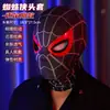 Fornecimento Exclusivo Transfronteiriço de Capacete do Homem-Aranha com Olhos Móveis, Piscante Elétrico, Iluminado, Máscara Extraordinária, Capacete para Cosplay de Halloween