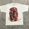 Camiseta Masculina Tendência Retrô Estampa de Retrato Manga Curta