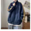 Moletom Esportivo Estilo Americano com Três Barras e Zíper Duplo, Marca da Moda, para Homens e Mulheres, Pessoas de Meia-Idade e Jovens, Jaqueta Cardigan Top para Outono e Primavera