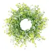 Corona Verde Saludable Decoración Primavera Verano Puerta Principal Decoración de Vegetación Pared del Jardín Boda Festival Decoración Festiva de Granja