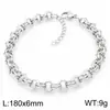 Pulsera de Acero Inoxidable de Alta Gama Estilo Ol Transfronterizo para Hombres y Mujeres, Pulsera de Acero de Titanio Oro de 18K Estilo Ins Moderna y Única