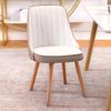 Silla de comedor nórdica de madera maciza, moderna y sencilla, para el hogar, para apartamento pequeño, estilo crema, con mesa y silla, respaldo suave y taburete.