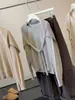 Suéter de tricô com renda vazada estilo coreano para mulheres, novo outono 2026, blusa de gola alta solta versátil de duas peças