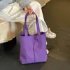 Bolso Casual Ligero Simple de un Hombro Gran Capacidad Bolso de Mano Japonés para el Trabajo Bolso de Tela Artístico Versátil Bolso Tote de Moda para Mujer