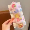 Gomas para el Cabello de Peluche Nuevo Estilo Otoño e Invierno 2025 Engrosadas Alta Elasticidad No Dañan el Cabello de los Niños Lindas Gomas con Pompones de Dibujos Animados