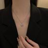 Collar de Copo de Nieve Giratorio para Mujer 2025 Nuevo Trendy Lujo Accesible Elegante Giratorio Nicho de Alta Gama Cadena de Clavícula de Acero de Titanio