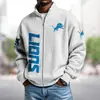 Sudadera Deportiva con Capucha y Cremallera de Talla Grande, Estilo Holgado, Estampado Digital 3D, Camisetas de Equipo de la NBA Transfronterizas Europeas y Americanas