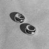 Aretes circulares geométricos brillantes curvos europeos y americanos Celebridad de Internet Combinan con todo Aretes gruesos estilo frío metal simple de alta gama
