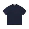 Camiseta de manga corta, peso pesado de 260 g, parcialmente desgastada, lavada, con hombros caídos, descolorida y blanqueada, camiseta básica para ventas transfronterizas