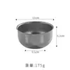 Cuenco Redondo Vintage para Snacks de Acero Inoxidable 304, Bol Individual para Arroz Comercial Desgastado, Bol Engrosado para Cocer Huevos de Uso Doméstico