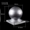 Cabeça de bola de ferro forjado Tampa de tubo Tampa de tubo Guarda-corpo de aço zincado Tampa de tubo quadrado Tampa de cobertura Acessórios de bola redonda Cabeça de coluna decorativa Corrimão de ferro forjado