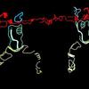 Ropa fluorescente Luz fría EL Palo de baile fluorescente Ropa luminosa para escenario Accesorios de Stickman Ropa de actuación de baile electro-óptica