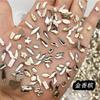 Otoño e invierno Maillard color champán forma de fondo plano rojo neto de diamantes para uñas con super flash diamantes para uñas joyería para uñas