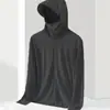 Uau, Roupa de Proteção Solar Fina com Capuz de Verão Feita Sob Medida para Homens, Jaqueta de Pesca Respirável de Seda de Gelo Anti-UV, Novo Modelo 2026
